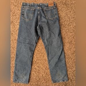 Wrangler Blue Relaxed Fit Jeans with Classic Denim Texture